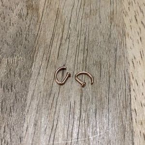 D Shape Nose Ring | Rose Gold